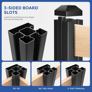 แผงรั้วไม้พลาสติก WPC แบบ Co-extrusion คุณภาพพรีเมียม รูปทรงสี่เหลี่ยม สำหรับกั้นภายนอกและเพิ่มความเป็นส่วนตัว - Product Image 5