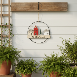 Décorations de Noël en bois, Père Noël suspendu, panneau en bois avec anneau métallique, décoration suspendue pour <span class=keywords><strong>arbre</strong></span> de Noël - Product Image 2