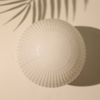 Abat-jour en verre givré gaufré de style nordique minimaliste, couvercle de globe pour lampe suspendue ou de table, pièces assorties pour la décoration d'intérieur