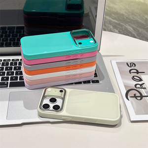 Coque de téléphone en verre avec cadre d'appareil photo dégradé pour iPhone 17 16 15 14 Pro Max, avec lentille électroplaquée et dos coloré - Product Image 6