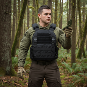 Chaleco Táctico Multifuncional, Portaplacas, Sistema Molle, Equipo de Protección para Entrenamiento, Protección Personal para Exteriores, Chaleco Táctico - Product Image 1