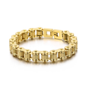 Resoul - Brazalete de Acero Inoxidable 316L Antideslustre para Hombre, Cadena Estilo Motociclista, Brazaletes de Acero Inoxidable, Cadena de Mano Hip Hop - Product Image 5
