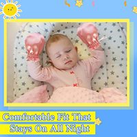 Mitaines anti-eczéma en soie de mûrier 100% pure pour bébés, gants anti-griffures pour nouveau-nés, 19 Momme, ajustables, restent en place, vente en gros