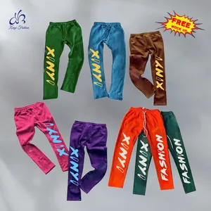 XINYI, хлопковые 100% с пышным принтом, французские махровые брюки со шнурком, спортивные штаны с индивидуальным логотипом, винтажная Мужская Вельветовая ткань
