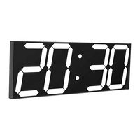 Jhering jam dinding elektronik GPS, 4 digit waktu otomatis LED jaringan WiFi hiburan Stopwatch Alarm hitung mundur suhu