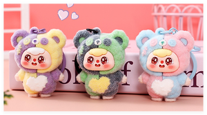 Cadeaux mignons tendance : figurines et ornements 3D Kawaii, mini <span class=keywords><strong>porte</strong></span>-clés en métal floqué pour sac d'école, breloque de voiture - Product Image 4