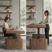 Bureau de direction haut de gamme sur mesure, bureau large réglable en hauteur, bureau multifonctionnel en bois massif