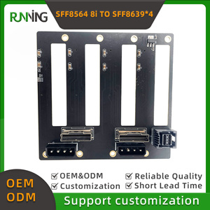 Serveur SFF8564 8i 4 SFF8639 PCBA PCIe 4.0 X4 <span class=keywords><strong>U</strong></span>.2 SSD 1/2/3 <span class=keywords><strong>SAS</strong></span> 2.0/3.0 HDD Certifié CE/FCC/Rohs, Aucun pilote requis - Product Image 3