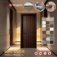 Porte intérieure moderne en WPC pour hôtel et appartement, surface finie, résistante à l'humidité
