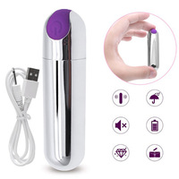 Gelance Bullet Head USB Kabelloser Vibrator mit IPX7 Wasserschutz, Latex G-Punkt-Stimulator mit starkem Schock, Mini-Vibrator für Frauen
