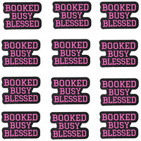 En stock – Patchs en tissu brodés personnalisés avec citations inspirantes, palette rose, pour femmes, livraison transfrontalière depuis la Chine, livraison en 7 jours