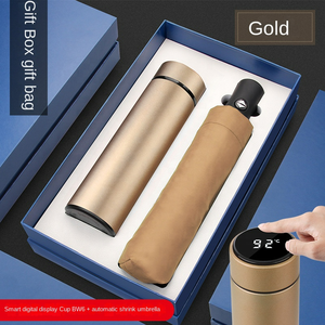 남성과 여성을위한 맞춤형 저렴한 2 in 1 UV 우산 진공 머그 물병 판촉 크리스마스 휴일 기업 선물 세트 - Product Image 3