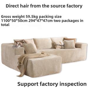 カスタマイズ可能なモジュラーL型リビングルームソファセット工場圧縮生地家具カスタマイズ可能なモジュラーソファ - Product Image 3