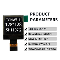 Pantalla LCD de 1.12 Pulgadas 128*128, Pantalla OLED Cuadrada con Controlador SH1107, Puerto Serie, para Pure Evoke, 2.36 Pulgadas
