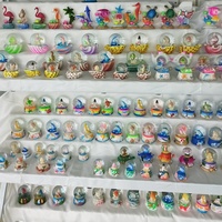 Souvenirs de Porto Rico : Globe à neige personnalisé, thème monde marin, avec planche de surf, étoile de mer, conque, escargot, tongs et plage néon