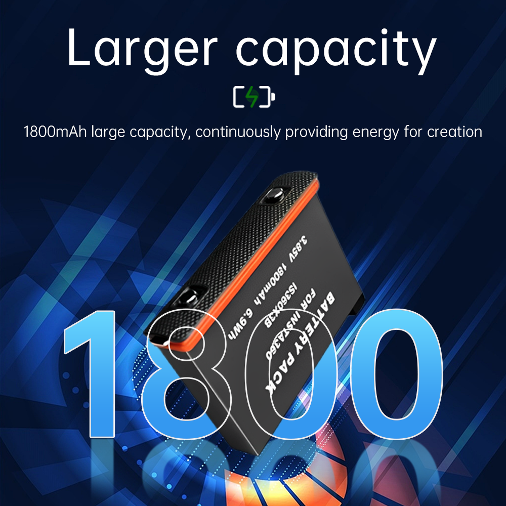 Battery and Fast Charger for Insta360 X3 Battery and Fast Charger Hub for Insta 360 X3 Battery Power Accessories