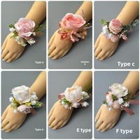 Nouvelle Fleur Artificielle Coréenne en Plastique Détachable pour Mariage, Corsage de Mariée et de Marié, Fleur de Poignet, Accessoire Photo et d'Étiquette pour Hôte