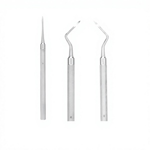 เครื่องมือถอนรากฟัน BK Industries รุ่น H1 H2 สีเงิน ด้ามจับแบบ Ergonomic พร้อมลายกันลื่น สำหรับการผ่าตัดด้วยมือ ระดับ Class II ได้รับการรับรองมาตรฐาน CE แบบ 3 ขา - Product Image 1
