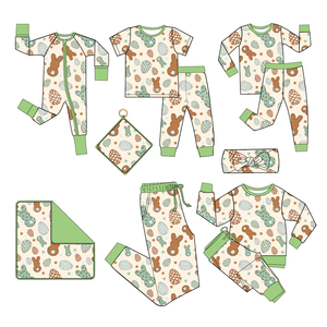 ชุดนอนแขนยาวนุ่มใส่สบายชุดหมีสำหรับทารกแรกเกิดเสื้อผ้าลายคริสต์มาสกำหนดสีได้เอง - Product Image 1