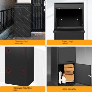 Boîte à colis galvanisée, boîtes aux lettres en acier, boîtes aux lettres en acier inoxydable, métal, extérieur, intelligent, moderne, sécurisé, grand, verrouillable, boîte aux lettres à dépôt - Product Image 4