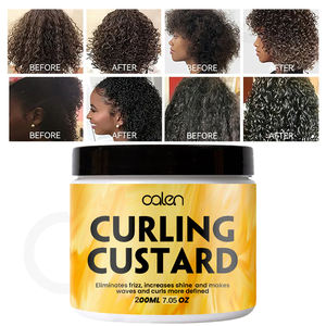 Luxfume 200ml Organic Custard Jelly Cream pour des <span class=keywords><strong>cheveux</strong></span> ondulés et bouclés, effet texturisant et lissant éliminant les frisottis ajoutant de la brillance - Product Image 3