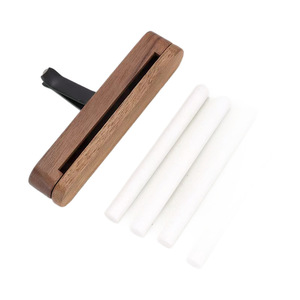 Diffuseur d'arômes rechargeable en bois de noyer naturel à clipser pour grille d'aération, base de parfum automobile, décoration - Product Image 2