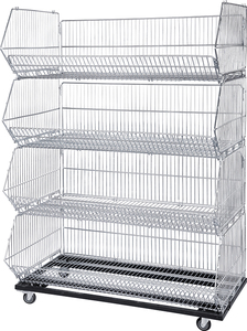 Di alta qualità bianco 5-Tier cesto di filo mensola di stoccaggio per il supermercato magazzino Premium fornitura - Product Image 5