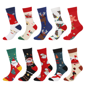Chaussettes en coton Amazoned, nouveauté de Noë<span class=keywords><strong>l</strong></span>, anti-humidité, tendance automne, motif cerf de dessin animé, tricotées pour le quotidien - Product Image 4