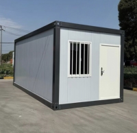 Maison conteneur démontable de 20 pieds à assemblage rapide, cabine modulaire pour dortoir de travailleurs de chantier
