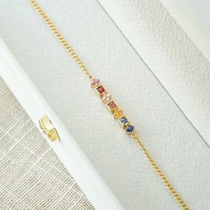 Xinfly 2024 Trendy 18K Pure Gold <b>Bracelets</b> for Girls Luxury Fancy Colored Sapphire <b>Gemstone</b> for Gifts - Product Image 3