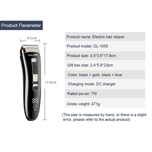 DALING DL-1050 Portable électrique sans fil hommes barbier métal professionnel tondeuse à cheveux LCD affichage numérique étanche à faible bruit - Product Image 6