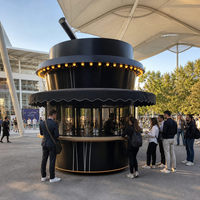 Fourgon de Boulangerie Mobile en Aluminium avec Four à Plateau, Étuve de Fermentation, Pétrin, Vitrine en Verre Trempé, Résistant à la Rouille pour Pain, Gâteaux et Desserts