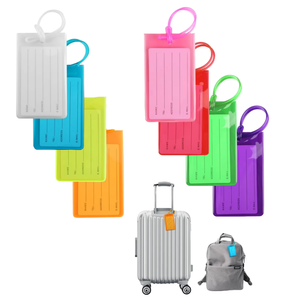 Étiquettes de <span class=keywords><strong>bagage</strong></span> en PVC colorées et imperméables en gros – Identificateurs de nom pour valises de voyage, étiquettes d'identification de bagages pour sacs à dos et cadeaux - Product Image 1