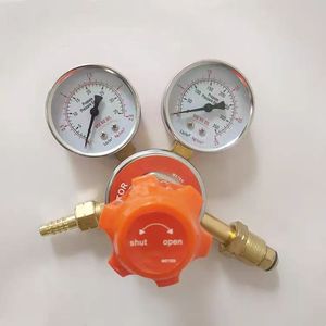 Manomètre de pression pour bouteille de gaz tout en cuivre G5/8, version export, pour acétylène/oxygène/propane, filetage externe, avec affichage de la pression - Product Image 2