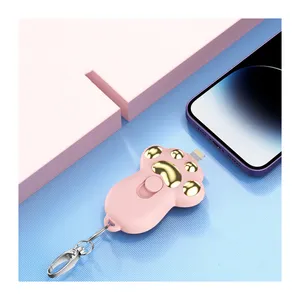 Cat paw design Cute emergency portable power bank, Trending new products Mini Keychain 1500mah Power Bank