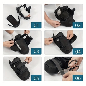 Bottes orthopédiques <span class=keywords><strong>de</strong></span> rééducation pour décompression du <span class=keywords><strong>talon</strong></span>, chaussures post-opératoires pour orteil cassé, hallux valgus, orteil en marteau, ou ulcère du pied diabétique - Product Image 4