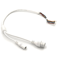 Cable de Seguridad para Cámaras CCTV de Alta Calidad, 350MM, PVC Aislado, Conductor de Cobre, Arnés de Cableado de Interfaz de Red para Seguridad