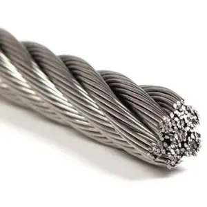 Cuerda de alambre de acero 7*19 1770mpa Cuerda de alambre de acero de cable no galvanizado