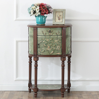 Table Console en bouleau de luxe moderne peinte à la main avec pieds en bois massif couleur personnalisée petit décor méditerranéen pour le salon