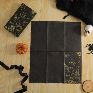 Halloween Gold Foil Paper Napkins 330x400mm Printed Disposable Tissues For Party Decorations - Product Image 4