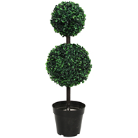 Arbres artificiels en plastique PZ-1-3, arbres en forme de boule de topiaire artificielle pour la décoration intérieure, la véranda et le jardin