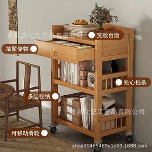 KJ Storage Cart With 1 Drawer And Wheels For <b>Water</b> Bottles Multi Layer Shelf Standing Type Capacity Over <b>5L</b> - Product Image 4