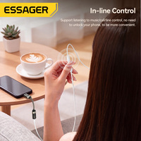 Adaptateur audio USB-C vers prise jack 3,5 mm ESSAGER ES-YP29 Hifi DAC CX31993 pour casque, téléphone, ordinateur portable, haut-parleur
