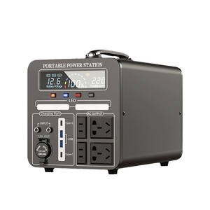 Station d'alimentation solaire 1000W 700Wh LiFePO4 à onde sinusoïdale pure 110V/220V avec MPPT et démarreur de voiture solaire pour utilisation en extérieur - Product Image 2