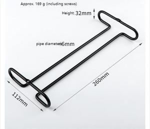 Custom Made Design professionale in metallo/acciaio inox parete portabottiglie per vino appesa porta bicchiere di vino per i viaggi - Product Image 6