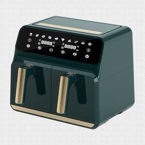 Freidoras de aire inteligentes digitales sin aceite para el hogar, 4L + 4L, doble zona, temperatura ajustable, capacidad de 8L, con cestas dobles - Product Image 4