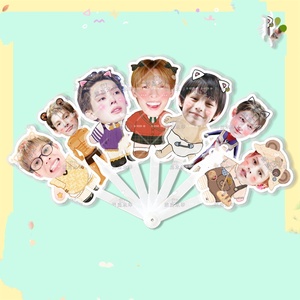 Kpop BABYMONSTER TWICE Stray Kids ZB1 YUQI Love and Deep Space CORTIS Éventail pliable mignon Collection de personnages - Product Image 5