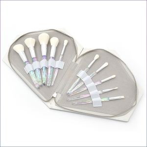 Juego de 10 Brochas de <span class=keywords><strong>Maquillaje</strong></span> con Mango de Cristal y Diamantes, con Bolsa de Diamantes, Brochas de <span class=keywords><strong>Maquillaje</strong></span> con Logotipo Personalizado Transparente, Herramientas Cosméticas - Product Image 5