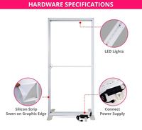 Supports d'affichage lumineux LED rétroéclairés en aluminium personnalisés et écologiques pour les toiles de fond des salons professionnels