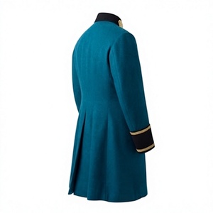 <b>Vintage</b> Men's Overcoat Woolen Frock <b>Coat</b> Embroidered Button Front Long Outerwear for Winter - Product Image 4